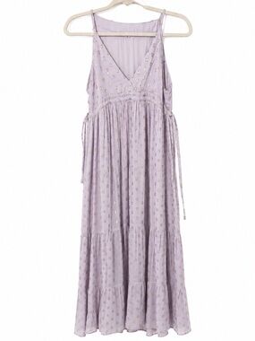 EN CREME Lilac & Gold Maxi Dress sz Medium